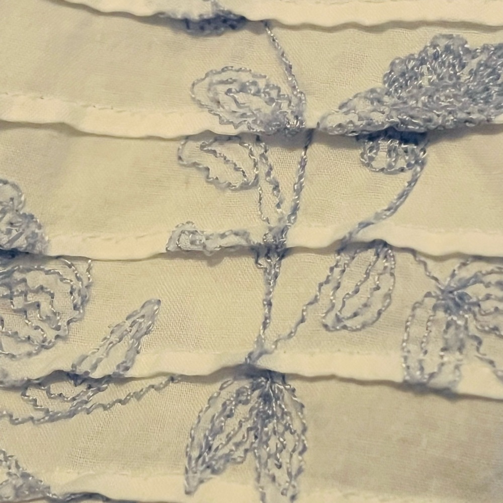 Eileen West White Cotton Embroidered Cap Sleeve Ballet Gown S - Picture 6 of 9